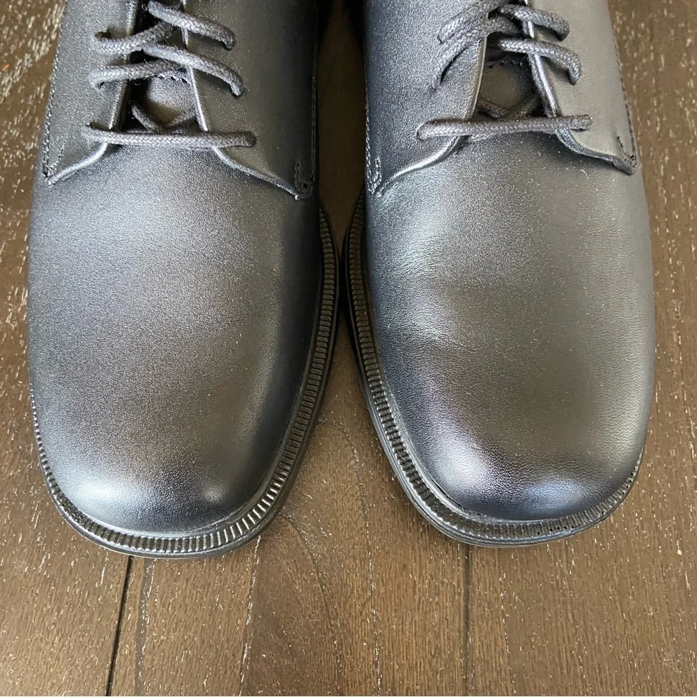 Rockport Men's Margin‎ Oxford Black Leather Office Work Size 6.5 NWOT Academia